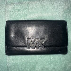Michael Kors Black Leather Clutch